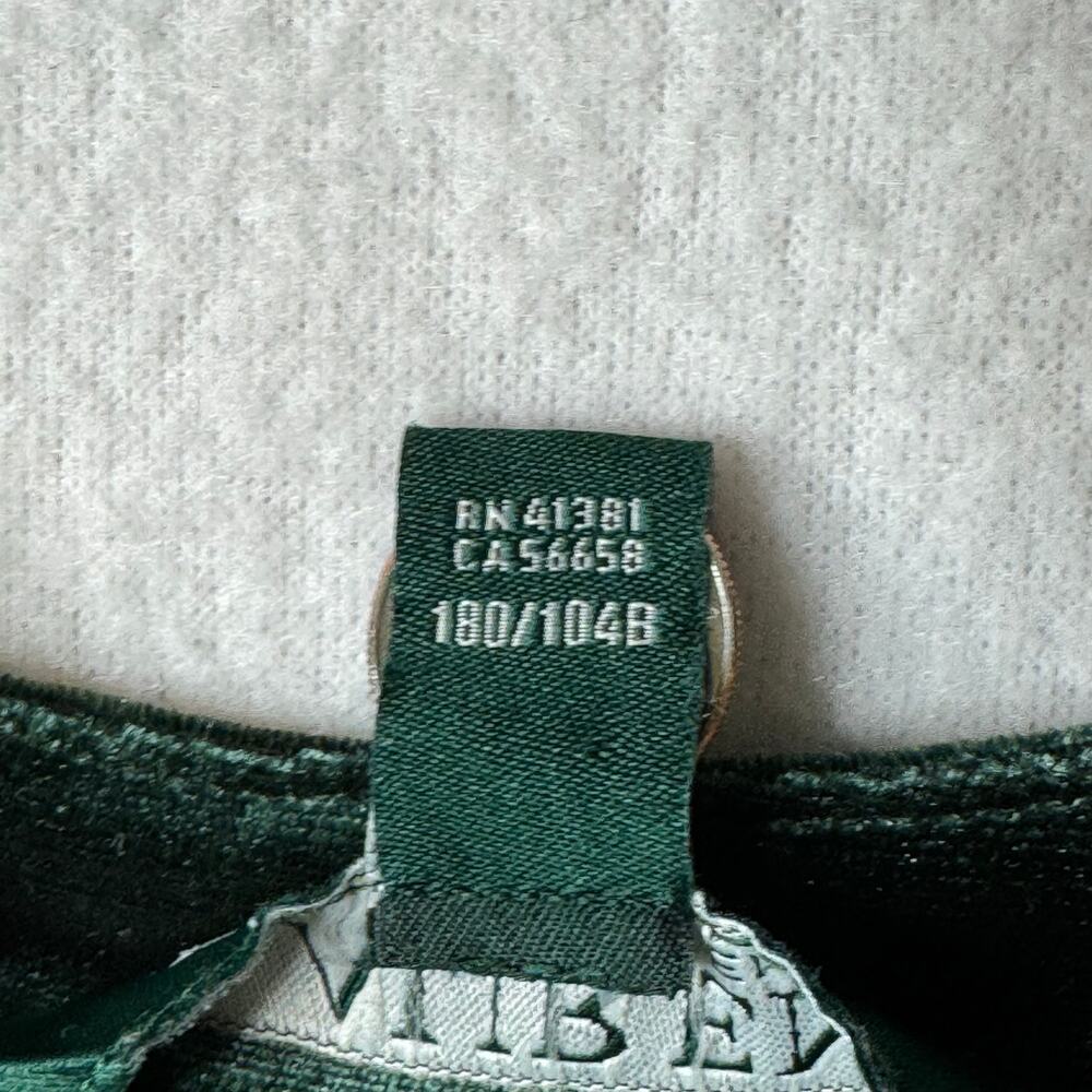 Lauren Ralph Lauren Women’s Size 2x Velour V-Neck Pull Over Shirt Emerald Green - Picture 10 of 10